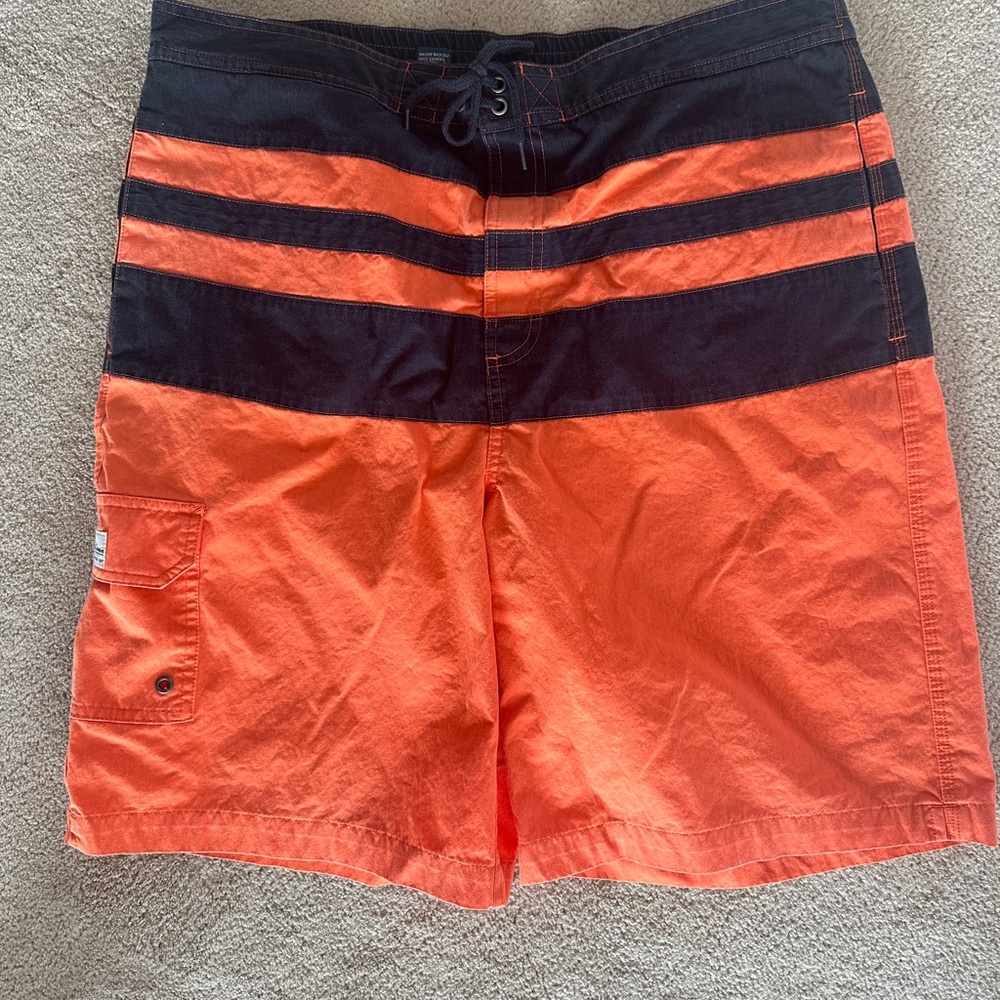Polo by Ralph Lauren Orange and Black Board Shorts